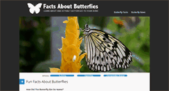 Desktop Screenshot of factsaboutbutterflies.net